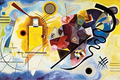 1art1 83293 Wassily Kandinsky - Gelb Rot Blau, 1925 Leinwandbild Auf Keilrahmen 120 x 80 cm