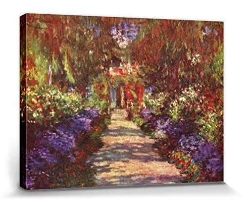 1art1 56751 Claude Monet - Eine Allee In Giverny, Gartenweg, 1902 Leinwandbild Auf Keilrahmen 80 x 60 cm