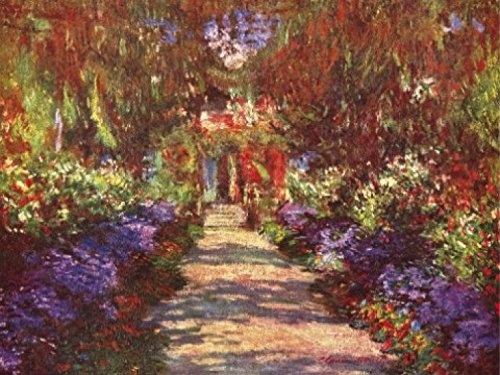 1art1 56751 Claude Monet - Eine Allee In Giverny, Gartenweg, 1902 Leinwandbild Auf Keilrahmen 80 x 60 cm