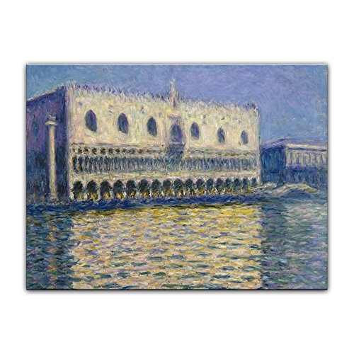 Keilrahmenbild Claude Monet Der Dogenpalast - 120x90cm quer - Alte Meister Berühmte Gemälde Leinwandbild Kunstdruck Bild auf Leinwand