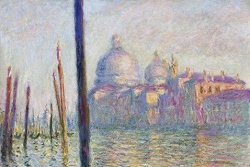 1art1 57110 Claude Monet - Der Canal Grande, 1904 Poster Leinwandbild Auf Keilrahmen 120 x 80 cm