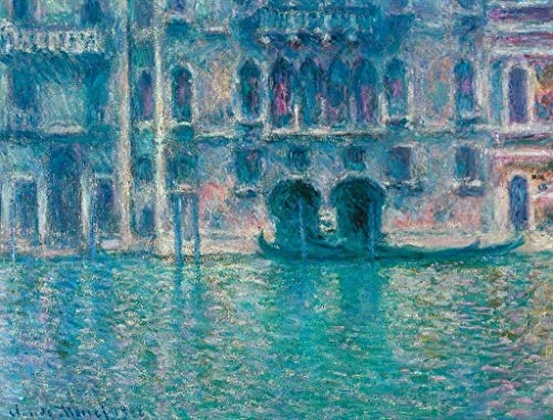 kunst für alle Leinwandbild: Claude Monet La Palais da Mula - hochwertiger Druck, Leinwand auf Keilrahmen, Bild fertig zum Aufhängen, 65x50 cm