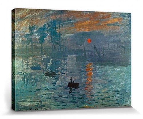 1art1 111469 Claude Monet - Impression, Sonnenaufgang, 1872 Poster Leinwandbild Auf Keilrahmen 40 x 30 cm