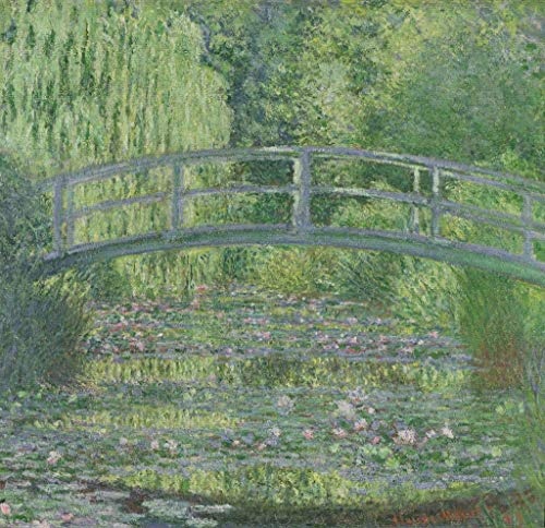 kunst für alle Leinwandbild: Claude Monet The Waterlily Pond Green Harmony 1899" - hochwertiger Druck, Leinwand auf Keilrahmen, Bild fertig zum Aufhängen, 100x95 cm