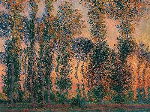 Keilrahmen-Bild - Claude Monet: Poplars at Giverny 60 x 80 cm Leinwandbild