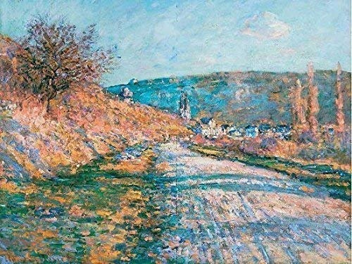 Keilrahmen-Bild - Claude Monet: The Road to Vétheuil 60 x 80 cm Leinwandbild