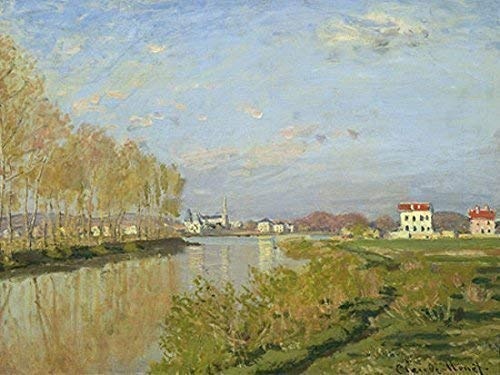 Keilrahmen-Bild - Claude Monet: The Seine at Argenteuil 60 x 80 cm