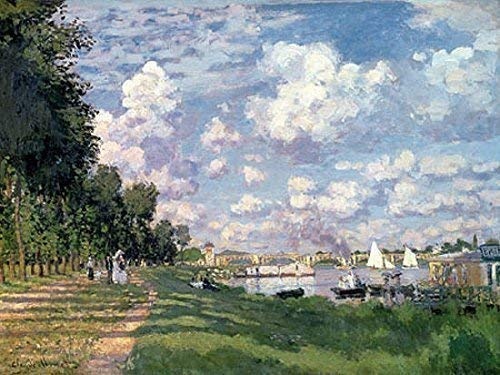 Keilrahmen-Bild - Claude Monet: The Marina at Argenteuil 60 x 80 cm