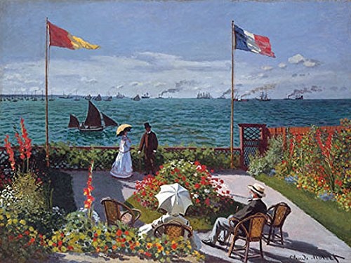 Keilrahmen-Bild - Claude Monet: Terrasse a Sainte-Adresse 60 x 80 cm