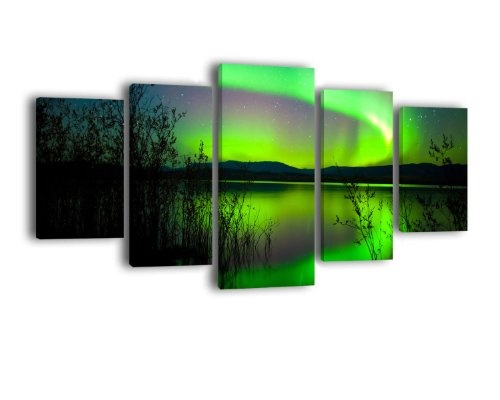 Leinwandbild Grünes Polarlicht LW330 Wandbild, Bild...