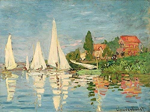 Keilrahmen-Bild - Claude Monet: Regatta at Argenteuil 60 x 80 cm