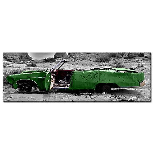 Keilrahmenbild - Cadillac - grün - Bild auf Leinwand...