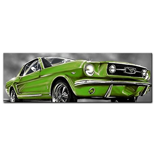 Keilrahmenbild - Mustang Graphic - grün - Bild auf...