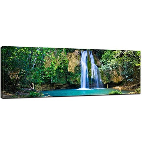 Keilrahmenbild - Wasserfall im Wald II - Bild auf...