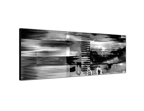 Augenblicke Wandbilder Keilrahmenbild Panoramabild SCHWARZ/Weiss 150x50cm Hintergrund abstrakt grün weiß schwarz