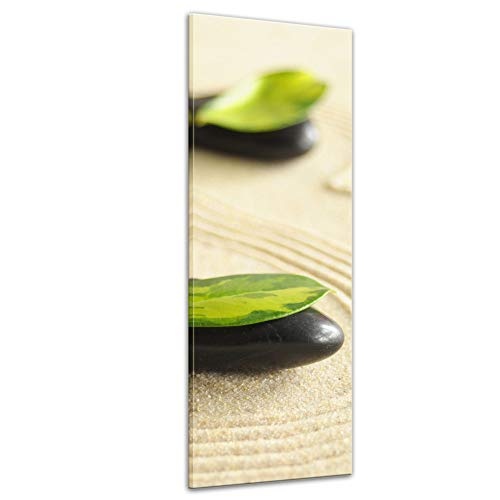 Keilrahmenbild - Zen Steine X - Bild auf Leinwand - 40 x 120 cm - Leinwandbilder - Bilder als Leinwanddruck - Geist & Seele - Asien - Wellness