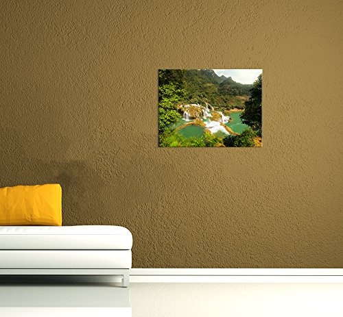 Bilderdepot24 Keilrahmenbild - Wasserfall in Vietnam II - Bild auf Leinwand - 120x90 cm 1 teilig - Leinwandbilder - Wandbild