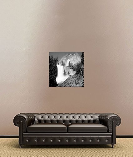 Keilrahmenbild - Wasserfall III - Bild auf Leinwand - 80 x 80 cm - Leinwandbilder - Bilder als Leinwanddruck - Landschaften - Bach - Kleiner Wasserlauf