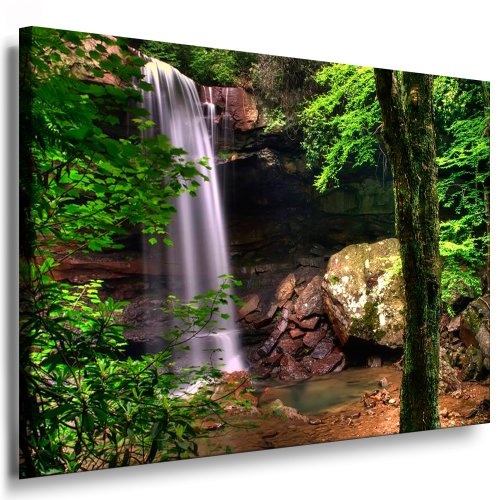 Bilder Kunstdrucke / Boikal / Leinwandbild, Bild mit Keilrahmen Wasserfall Wald, Landschaften / Natur 120x80 cm xxl.236