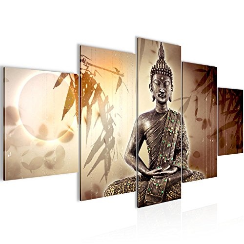 Bilder Buddha Wandbild 200 x 100 cm Vlies - Leinwand Bild...