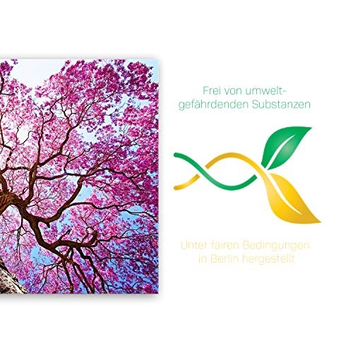 ge Bildet® hochwertiges Leinwandbild Naturbilder Landschaftsbilder - Rosa Lapacho Baum in Pocone - Brasilien - Natur Baum Pink Lila - 40 x 30 cm einteilig 2213 B