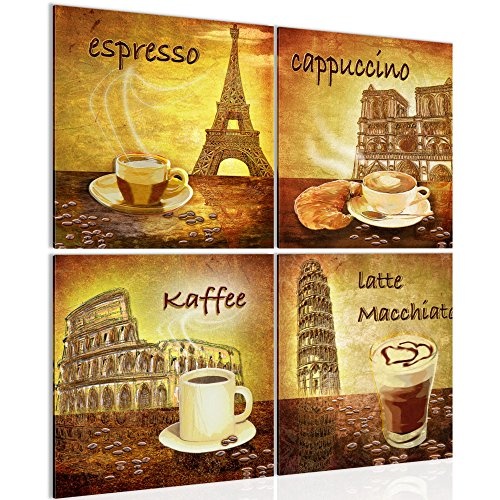 Bilder Küche Kaffee Wandbild Vlies - Leinwand Bild...