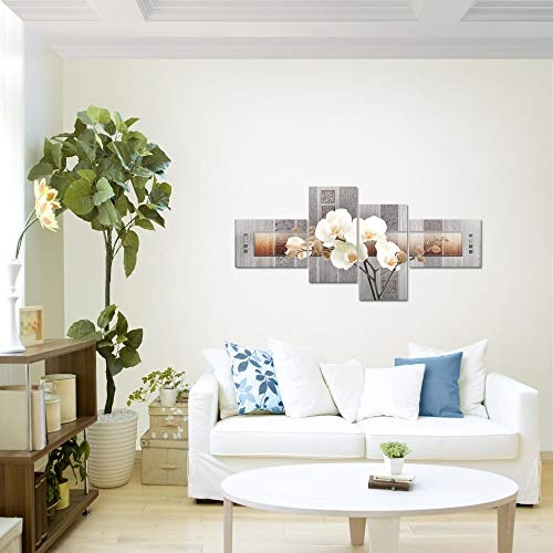 Bilder Blumen Orchidee Wandbild 150 x 60 cm Vlies -...
