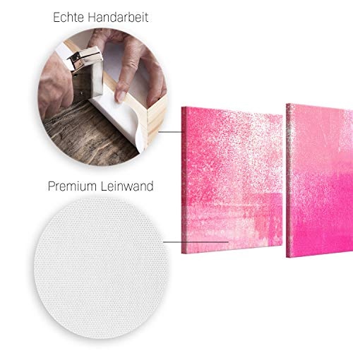 ge Bildet® hochwertiges Leinwandbild XXL - Pink Abstract - 200 x 80 cm mehrteilig (5 teilig) 1238