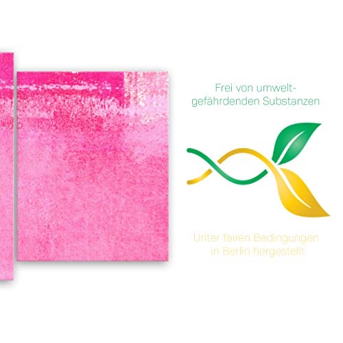 ge Bildet® hochwertiges Leinwandbild XXL - Pink Abstract - 200 x 80 cm mehrteilig (5 teilig) 1238