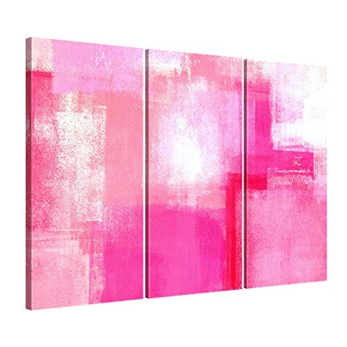 ge Bildet® hochwertiges Leinwandbild - Pink Abstract...
