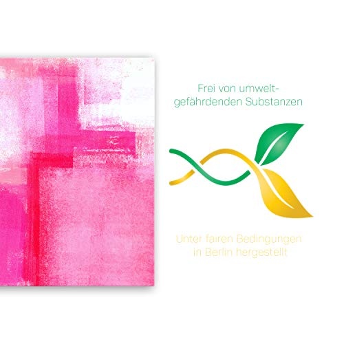 ge Bildet® hochwertiges Leinwandbild Abstrakte Kunstwerke - Pink Abstract - 40 x 30 cm einteilig 2203 C