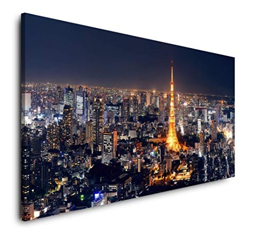 Paul Sinus Art Tokyo Skyline 120x 60cm Panorama Leinwand...