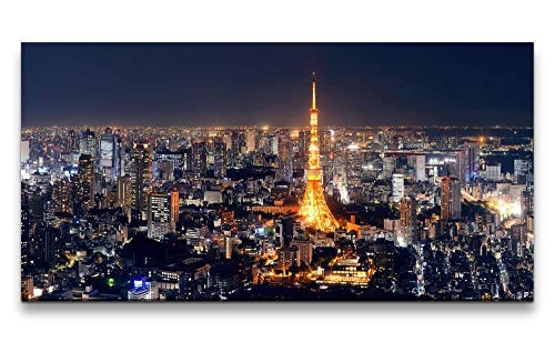 Paul Sinus Art Tokyo Skyline 120x 60cm Panorama Leinwand...
