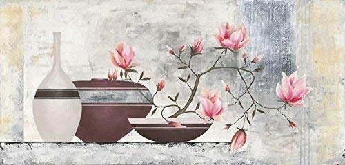 Keilrahmen-Bild - David Sedalia: Pink Magnolias I Leinwandbild (80X160)