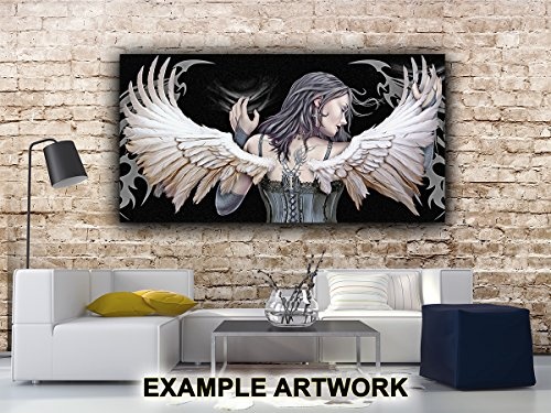 Canvas Gothic Engel Angel von Canvas35 Panoramadruck XXL Bild 127 x 50,8 cm über 4 breit x 1,5 Fuß hoch fertig zum Aufhängen Umwerfende Qualität, Leinwand, Mehrfarbig, 127 x 50 x 4 cm