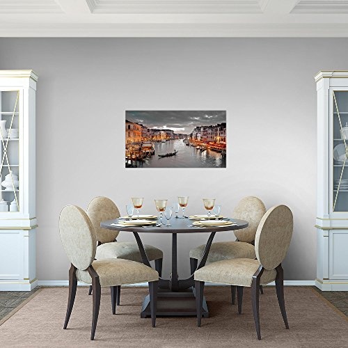 Bild Venedig Italien Wandbild Vlies - Leinwand Bilder XXL Format Wandbilder Wohnzimmer Wohnung Deko Kunstdrucke Braun 1 Teilig - MADE IN GERMANY - Fertig zum Aufhängen 604314b