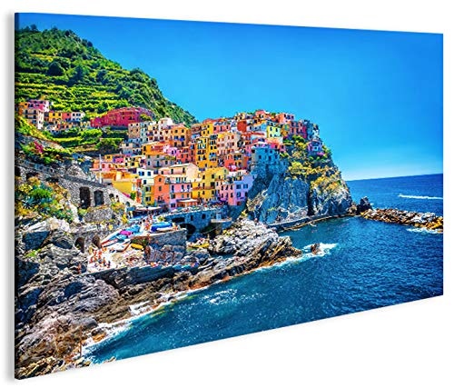 islandburner Bild Bilder auf Leinwand Cinque Terre Italien 1K XXL Poster Leinwandbild Wandbild Dekoartikel Wohnzimmer Marke
