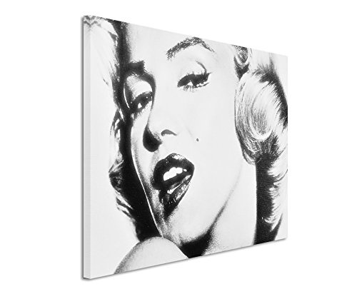 Paul Sinus Art 50x70cm Leinwandbild schwarz weiß in Topqualität Venedig Italien Filmstar Marilyn Monroe