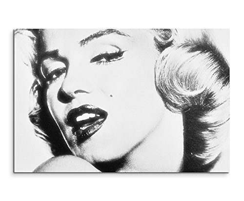 Paul Sinus Art 50x70cm Leinwandbild schwarz weiß in Topqualität Venedig Italien Filmstar Marilyn Monroe