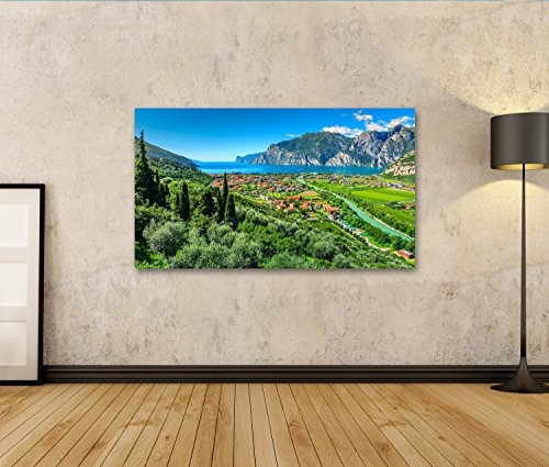 islandburner Bild Bilder auf Leinwand Gardasee Italien wunderschöne Landschaft Poster, Leinwandbild, Wandbilder