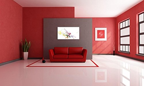deinebilder24 Leinwand-Bild Foto - 70 x 90 cm - Kunst-Ölgemälde-Abbildung Blumen-Straße in Italien