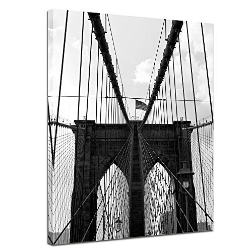 Keilrahmenbild - New York Bridge I - Bild auf Leinwand -...