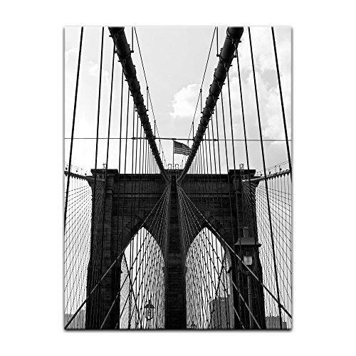 Keilrahmenbild - New York Bridge I - Bild auf Leinwand -...