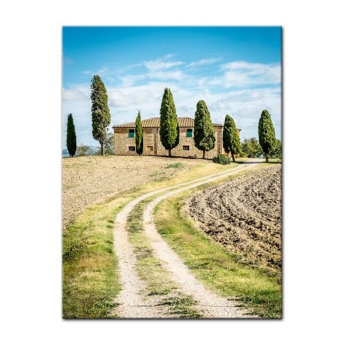 Bilderdepot24 Wandbild - Toskana - Italien - Bild auf Leinwand - 30x40 cm - Leinwandbilder - Wandbild
