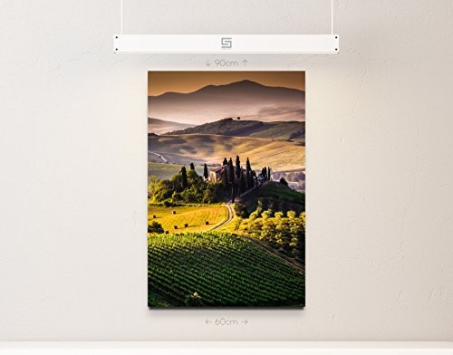Paul Sinus Art Leinwandbilder | Bilder Leinwand 90x60cm toskanische Landschaft - Italien