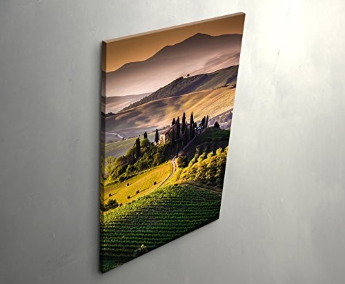 Paul Sinus Art Leinwandbilder | Bilder Leinwand 90x60cm toskanische Landschaft - Italien