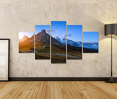islandburner Bild Bilder auf Leinwand La Gusela, Nuvolau Gruppe, Südtirol, Dolomiten, Passo Giau, Dolomiten, Italien Wandbild Leinwandbild Poster DUQ