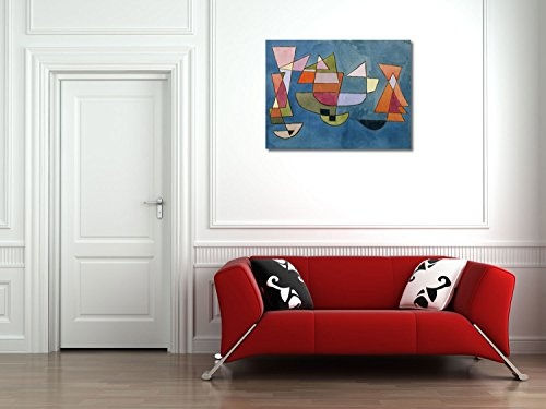 Paul Klee - Segelboote - 1927-100x75 cm - Leinwandbild auf Keilrahmen - Wand-Bild - Kunst, Gemälde, Foto, Bild auf Leinwand - Alte Meister/Museum