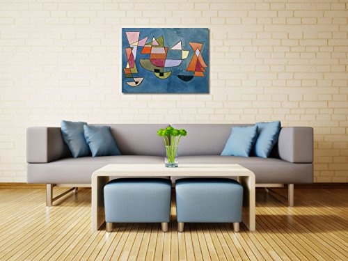 Paul Klee - Segelboote - 1927-100x75 cm - Leinwandbild auf Keilrahmen - Wand-Bild - Kunst, Gemälde, Foto, Bild auf Leinwand - Alte Meister/Museum