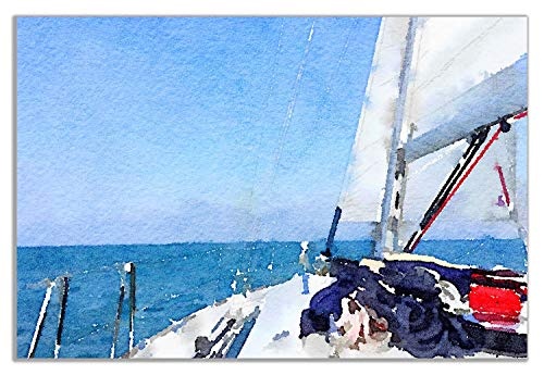 Leinwandbild, Segelboot-Motiv, 31x20cm (12x8in)
